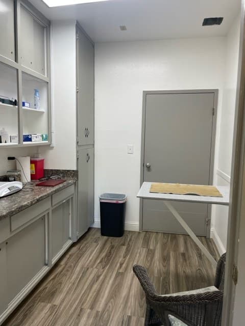 Treatment and utility area inside the hospital
